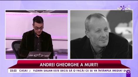 Andrei Gheorghe, realizator de emisiuni radio şi televiziune, a murit