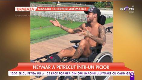 Neymar a petrecut într-un picior