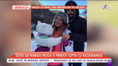 Soția lui Marius Moga a pierdut lupta cu kilogramele. E pufoasă, dar nu prea îi pasă