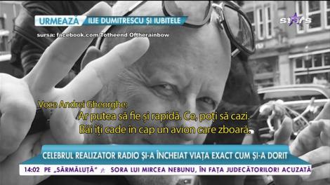Interviul în care Andrei Gheorghe a vorbit despre moartea lui