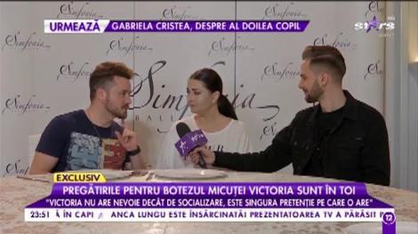 Pregătirile pentru botezul micuței Victoria sunt în toi. Gabriela Cristea și Tavi Clonda pun la punct ultimele detalii