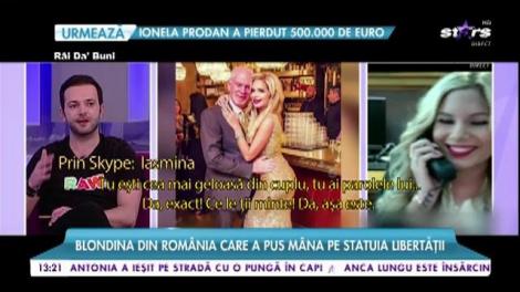 Blondina din România care a pus mâna pe statuia libertății. Iasmina se pregătește de nuntă