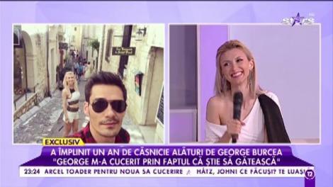 Andreea Bălan a împlinit un an de căsnicie alături de George Burcea: „George m-a cucerit cu faptul că știe să gătească”