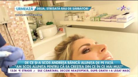 De ce și-a scos Andreea Bănică alunița de pe față: ”Am renunțat foarte ușor la semn”