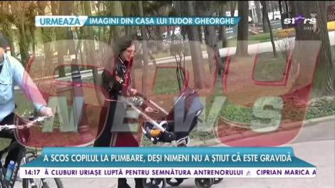 Bomba sexy a fotbaliștilor, mămică în secret. A scos copilul la plimbare, deși nimeni nu a știut că este gravidă