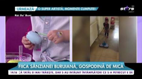 Fiica Sânzianei Buruiană, gospodină de mică