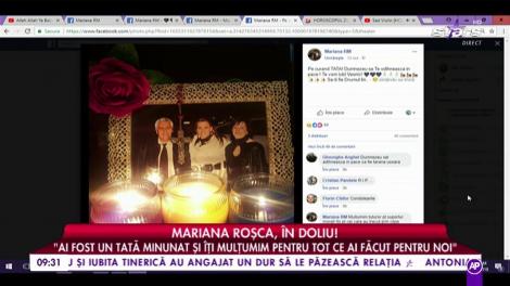 Mariana Roșca, în doliu! Tatăl vedetei a încetat din viață