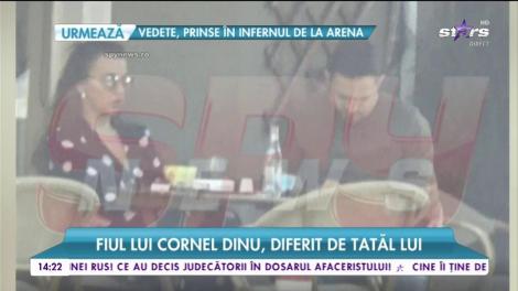 Fiul lui Cornel Dinu, diferit de tatăl lui. Cu l-au surprins paparazzii pe Corneluş