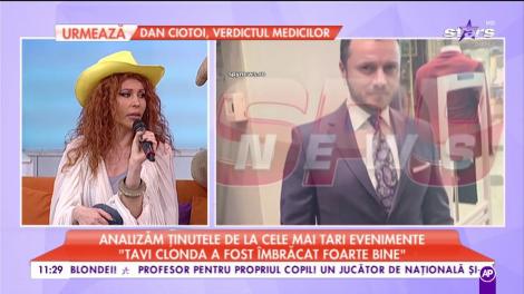 Mădălina Dorobanțu analizează ținutele de la cele mai tari evenimente: ”Tavi Clonta și-a ales cravata corect”