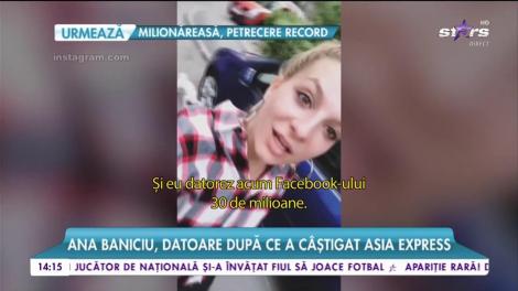 Ana Baniciu, datoare după ce a câștigat Asia Express. A fost prăduită grav și acum e bună de plată