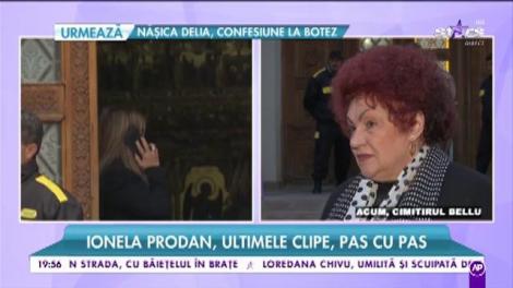 Elena Merişoreanu, în lacrimi: „Ionela Prodan va rămâne în viață prin ceea ce a făcut ea”