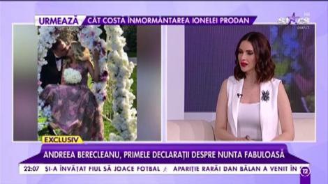 Andreea Berecleanu și Constantin Stan, în fața altarului. Prezentatoarea face primele declarații despre nunta fabuloasă