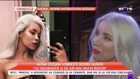 Alina Ceușan vorbește despre nuntă: „Cu siguranță o să am mai multe rochii”