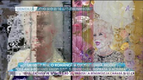 Rodica Paleologue a cucerit lumea modei. La 60 de ani stă câte 12 ore pe tocuri