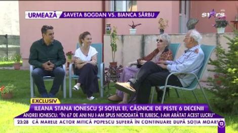 Ileana Stana Ionescu și soțul ei, căsnicie de 67 de ani: ”Între noi nu s-a pus niciodată problema de gelozie”
