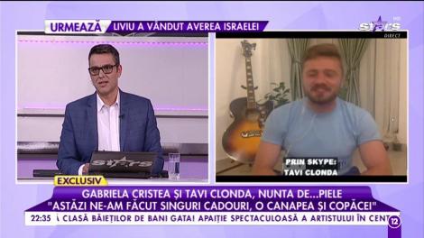 Gabriela Cristea și Tavi Clonda, nunta de piele: ”Este prima aniversare în trei”