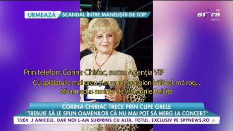 Corina Chiriac trece prin clipe grele. Artista a ajuns cu piciorul imobilizat