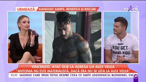 Vincenzo, atac dur la adresa lui Alex Velea: „Antonia nu e materialistă, dacă era nu se mai uita la Alex Velea”