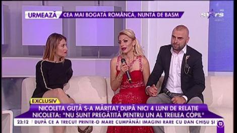 Nicoleta Guță și noul ei soț, în platoul Agenția VIP: ”Am început relația la două luni după ce ne-am căsătorit