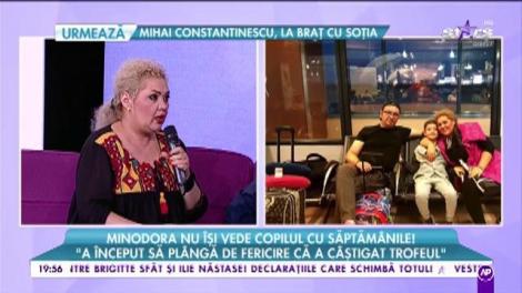 Minodora și soțul, părinți responsabili! Băiatul lor, un copil inteligent: "A început să plângă de fericire că a câștigat trofeul"