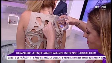 Războiul cu apă continuă la "Agenția Vip"! Imagini interzise cardiacilor cu Flore Salalidis și Bianca Sârbu