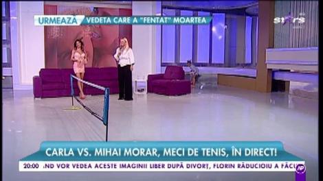 Carla, fiica Paulei Chirilă, provocare pentru Mihai Morar: "Dacă câștig meciul de tenis, îmi dai o gumă!"