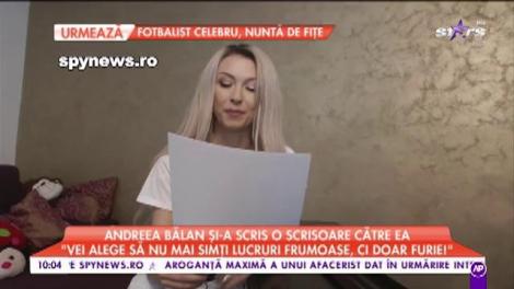 Andreea Bălan, scrisoare emoționantă pentru... ea. Artista izbucnește în lacrimi, când își amintește de fosta iubire: "Vei uita de zâmbete și te vei transforma într-un om rece!"