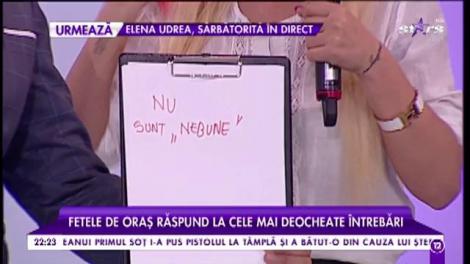 Provocare supremă pentru cele mai sexy apariții ale showbiz-ului. Fetele de oraș răspund la cele mai deocheate întrebări