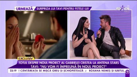 Totul despre noul proiect al Gabrielei Cristea la Antena Stars. Tavi: Nu vom fi împreună în noul proiect”