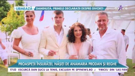 Imagini de senzație de la nunta soților Bourceanu. Proaspeții însuraței, nășiți de Anamaria Prodan și Reghe