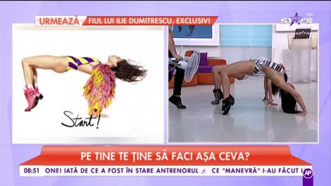 Te ține să faci așa ceva? Natalia Mateuț și Ralu au reprodus mișcarea lui Catrinel Menghia