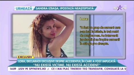 Lora, primele declarații despre accidentul în care a fost implicată: ”Cu toții suntem șocați! N-au fost victime!”