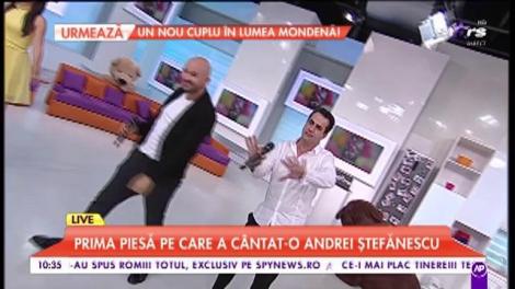 Andrei Ştefănescu a c&acirc;ntat la Star Matinal prima sa piesă