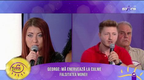 George și Mona se ceartă: ”Mă evervează la culme falsitatea Monei”