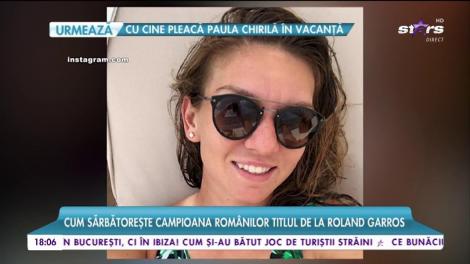 După ce s-a întors acasă cu trofeul de la Roland Garros, Simona Halep a ales să se relaxeze la piscină