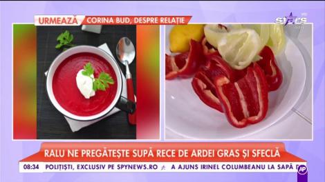 Ralu pregătește supă rece de ardei gras și sfeclă