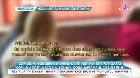 Copilul Minodorei s-a îmbolnăvit de varicelă! Artista face primele declaraţii despre starea băiatului ei