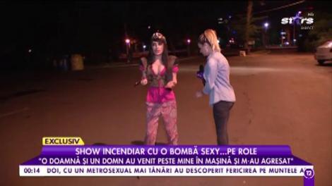 Bomba sexy, Gabriela Cârstoiu, show incendiar pe role
