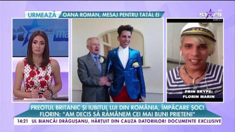 Florin Marin şi soţul lui, preotul britanic în vârstă de 79 de ani, din nou împreună