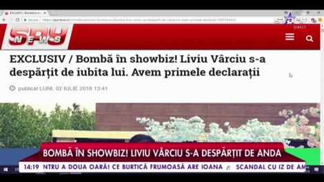 Nimeni nu se aştepta la asta. Liviu Vârciu s-a despărțit de iubita lui: „Eu și Anda nu mai formăm un cuplu”. Motivul pentru care cei doi au ales să meargă pe drumuri separate