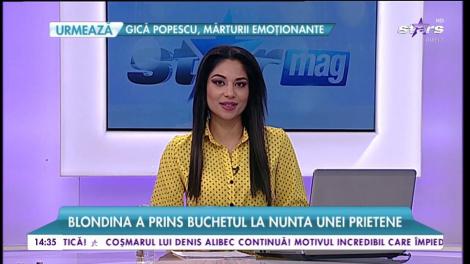 Roxana Vaşniuc a prins buchetul la nunta unei prietene