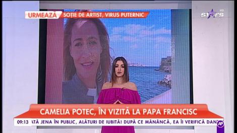 Camelia Potec, în vizită la Papa Francisc
