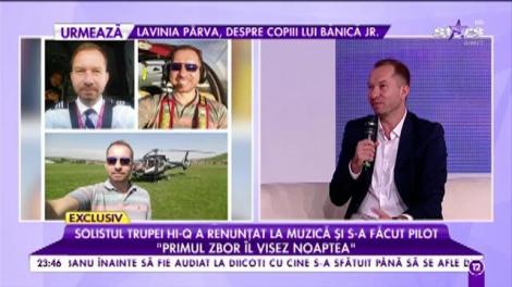 Solistul Trupei HI-Q a renunțat la muzică și s-a făcut pilot: „Sunt pasionat de aviație dintotdeauna”