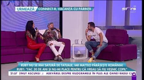 Ruby nu se mai satură de tatuaje: "Fac 30 de ani și nu-mi place pentru că vreau să fiu veșnic copil"