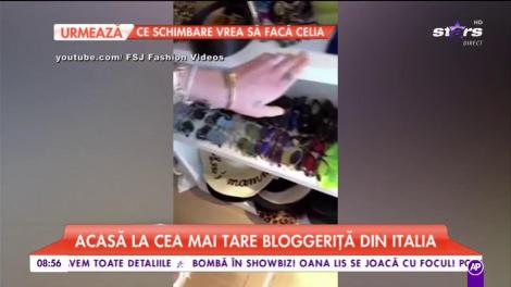 Acasă la Chiara Ferragni , celebra bloggeriță italiancă ce a investit în dressing cât într-un magazin de lux