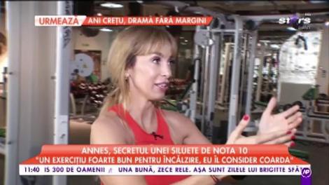 Annes, secretul unei siluete de nota zece: ”Un exercițiu foarte bun pentru încălzire, eu îl consider coarda”