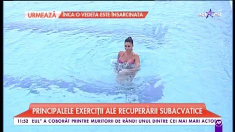 Demonstrație de recuperare medicală în apă: ”Mișcările de înot ajută musculatura”