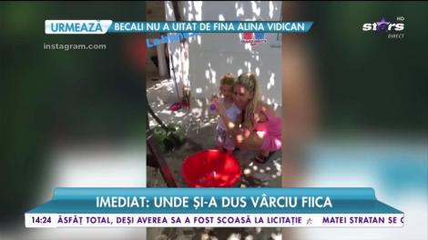 Andreea Bănică şi-a luat soţul şi copiii şi au evadat din Bucureşti, în casa bunicilor!
