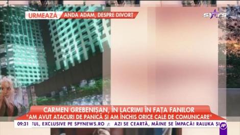 Carmen Grebenișan, în lacrimi în fața fanilor: „Știu cum e să trăiești fără mamă și fără tată”