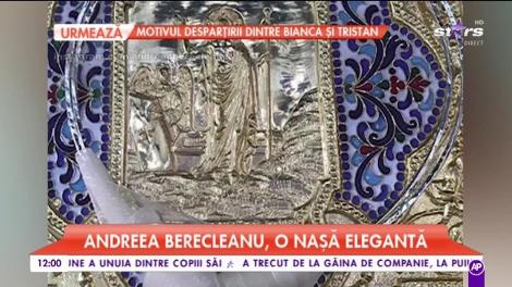 Andreea Berecleanu şi soţul, naşi la o nuntă fabuloasă. Ţinutele alese de vedetă au fost o lecţie de eleganţă şi rafinament